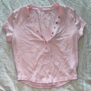 SHEIN Pink Crop T-Shirt